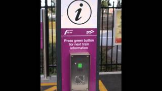 New next train announcement boxes at V/Line station