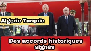 Algérie Turquie Accords historiques signés par TEBBOUNE et Erdogan