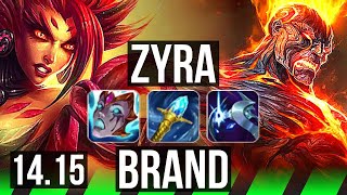 ZYRA vs BRAND (JGL) | 80% winrate, 6/4/18, Dominating | EUW Master | 14.15