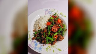 Yard Long Beans with Minced Pork