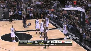 Gordon Hayward Highlights vs. Spurs Game 1 04-29-12