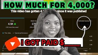 How Much Money YouTube Paid Me for a 4000 views (with Analytics)