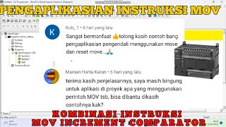 Belajar Kombinasi Instruksi MOV INCREMENT COMPARATOR Cx Programmer PLC OMRON