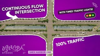 Continuous Flow Intersection (CFI) Displaced Left Turn Interchange | Cities: Skylines Magayon EP27