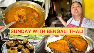 Cooked Bengali food for Mom and Dad this Sunday😋lMy Special Bengali Fish Curry Recipe lSunday Vlogl