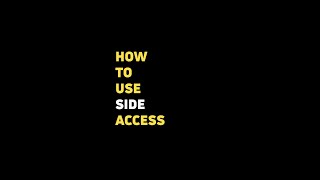 FAQ: How Do I Use Side Access? #shorts