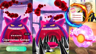 OMG! Almost caught a hundo Gigantamax gengar on my first raid #pokemon #pokemongo