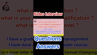 Bides Interview questions answers l Interview questions answers