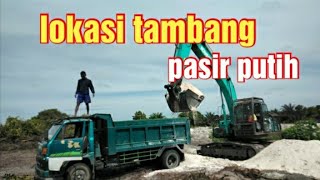 perjalanan menujuh lokasi tambang pasir putih