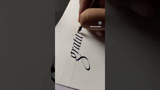 Simple Italic Calligraphy Demo #youtubeshorts #shorts