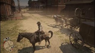 Red Dead Redemption 2 horse traffic jam