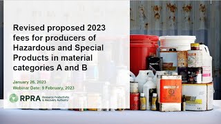 Webinar on the revised proposed 2023 RRCEA program fees for HSP - Category A and B