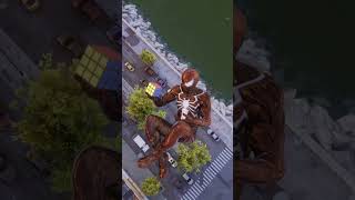 Marvel's Spider-Man 2 Peter Red Symbiote Surge Suit To Symbiote Suit