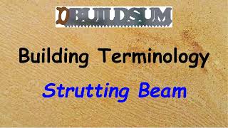 Building Terminology - Strutting Beam