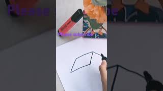 How to draw a house very easy