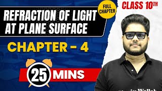 REFRACTION OF LIGHT AT PLANE SURFACE in 25 Mins | Complete Chapter Mind  Map | Class 10 ICSE PHYSICS