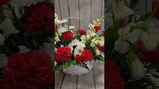 sympathy floral basket / Darlene's flowers