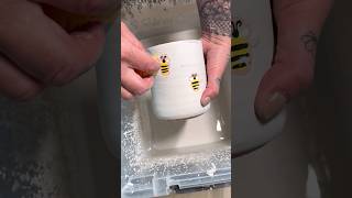 Let’s glaze some 🐝 s #bee #pottery #glazingpottery #ceramics #clay #ceramiccup #relaxing