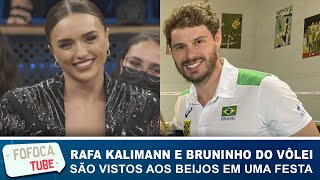 Rafa Kalimann e Bruninho do vôlei são vistos aos beijos em uma festa