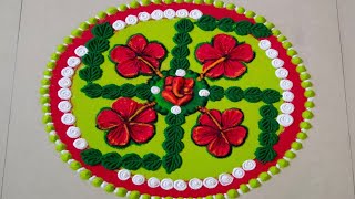 Easy and Special Ganesh chaturthi Rangoli |🌸Ganesha🌸 Rangoli | Swastik Rangoli Design