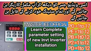 VFD complete parameters settings & how to remove all invt NEL Invent VFD faults#vfd #solar#inverter
