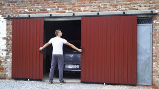 Homemade Simple SLIDING DOOR for GARAGE !?