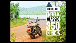 ENFIELD CLASSIC 350. RIDING THROUGH GOA INDIA, KING OF THE ROAD. #enfieldriders #classic350cc