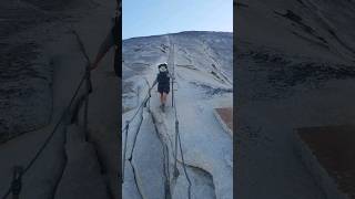 Would You Climb Up? #halfdome #yosemite #national #park half dome cables #scary #dangerous  #hiking