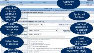 HOW TO OBTAIN A SERVICE TAX REGISTRATION