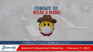 February 11, 2021 - Board of Adjustment