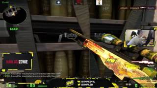 CSGO - S1mple clutches 1v3 on Cache with only AWP noscopes - FPL - Stream highlight moment