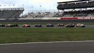 Indy MotoGP 2015 turn 1 amazing SLOW MOTION