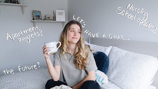 Okay, let's chat | nursing school changes, living alone, growth & the future...