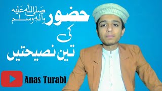 Huzor S.A.W ki 3 naseehaten || حضور صلی اللہ علیہ وسلم کی تین نصیحتیں | #Anasturabi