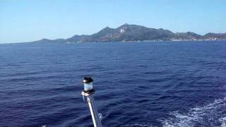 Greek RoPax Ferry, MV Ionis, Sailing from Zakynthos to Killini.wmv