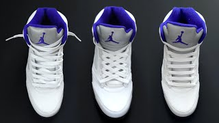 3 COOL WAYS HOW TO LACE NIKE AIR JORDAN 5 | Jordan V Lacing tutorial