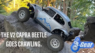 Taking the v2 capra based beetle for its first crawl after body and paintwork.