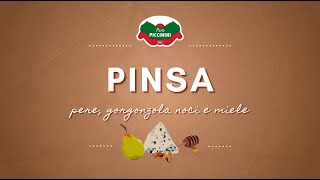 Pinsa con gorgonzola, pere e noci