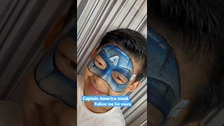 Captain America mask tutorial/ avengers #facepaint #tutorial #facepainting #short  #shorts