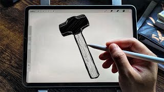 How to draw sledge hammer - Easy Drawing Tutorial