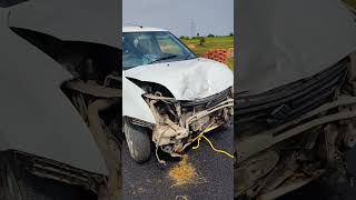 Swift Live accident hitting bike jamtara Chitra road accident car accident Swift vs bike accident