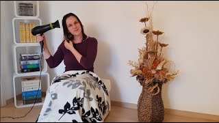 ASMR hair dryer sound very relaxing moment in a new corner of our house. Happy sleep!