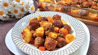 Tave me QOFTE dhe patate👌Një recetë speciale për ta shijuar gjithë familja💯Meatballs with potatoes🎉