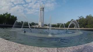 Watching the Quezon City Memorial Circle Fountain