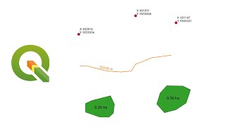 Calcular el área, perímetro, longitud, y coordenadas XY en QGIS 3