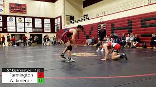 I got rekt hard! 57kg Jimenez vs Farmington freestyle wrestling