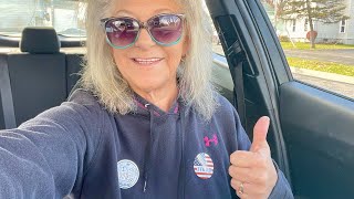 Car vlog I voted!!