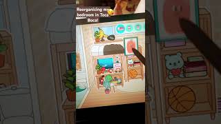 Reorganizing my bedroom in Toca Boca (free!) #ytshorts #fypシ #tocaboca #free