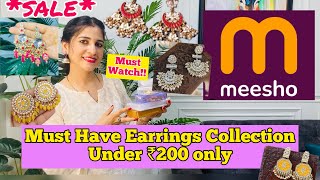 Meesho Earrings Haul Under 200 | Jewellery Haul  #meesho  #meeshohaul  #earrings