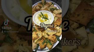 Easy Homemade Thyme Crackers Recipe for a Delicious Snack! وصفة سهلة لصنع كراكرز الزعتر لوجبة خفيفة